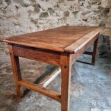 Antique French farmhouse dining table – Walnut work table, late 19th century