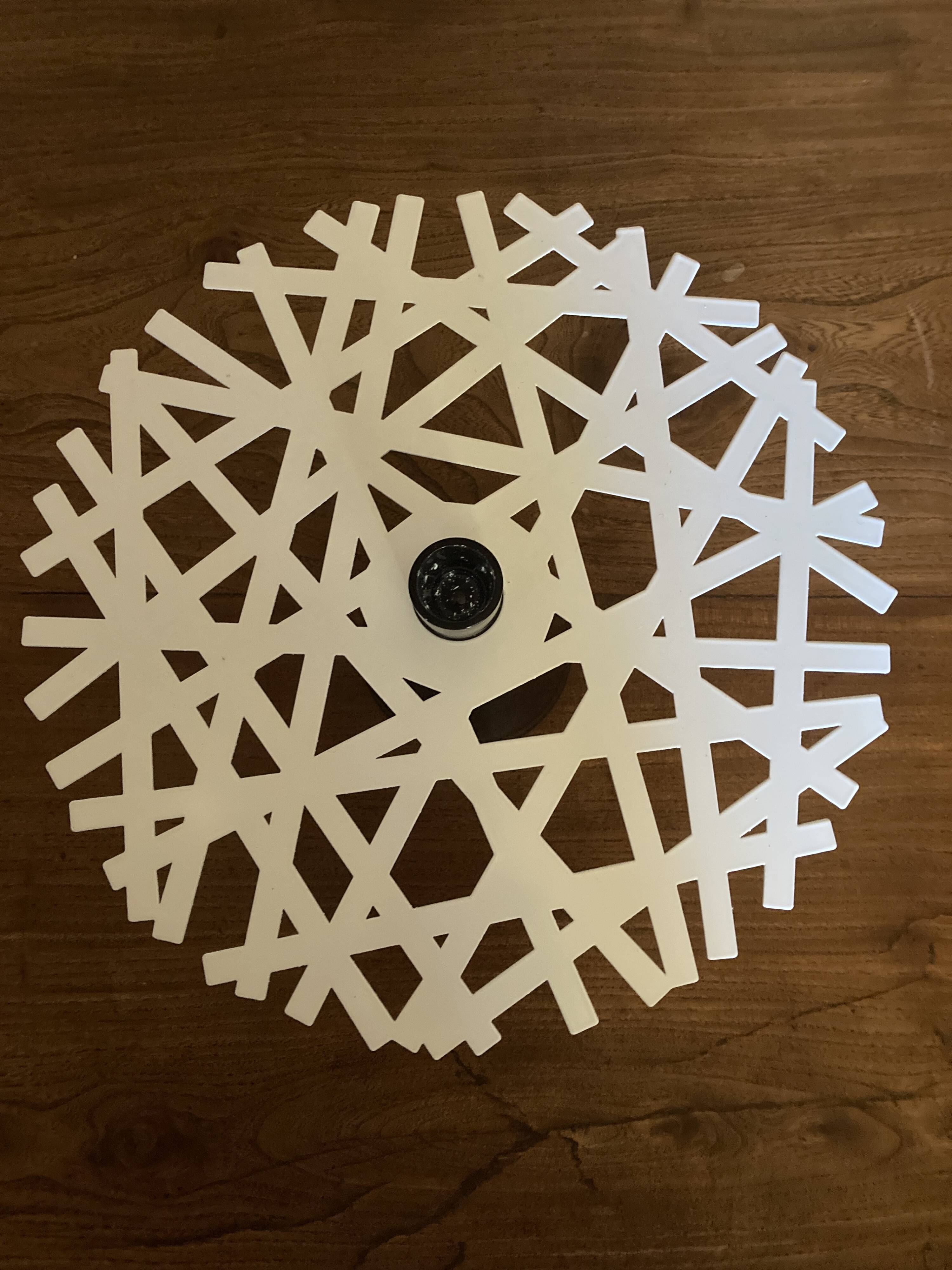 Snowflake candlestick by Laure Krayenbuhl and Kosta Boda for Nestlé.