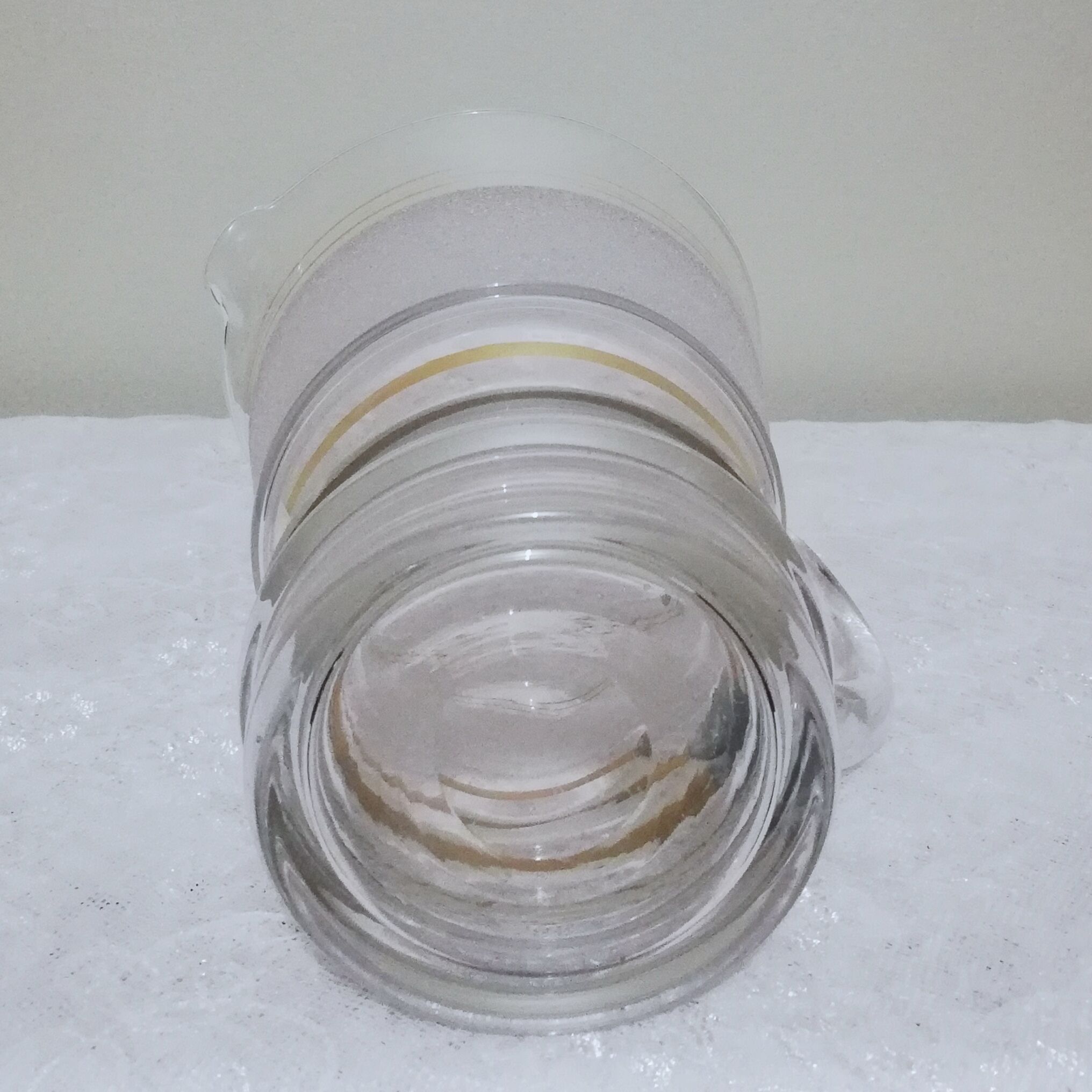 Pitcher in frosted glass and gilding 1 liter