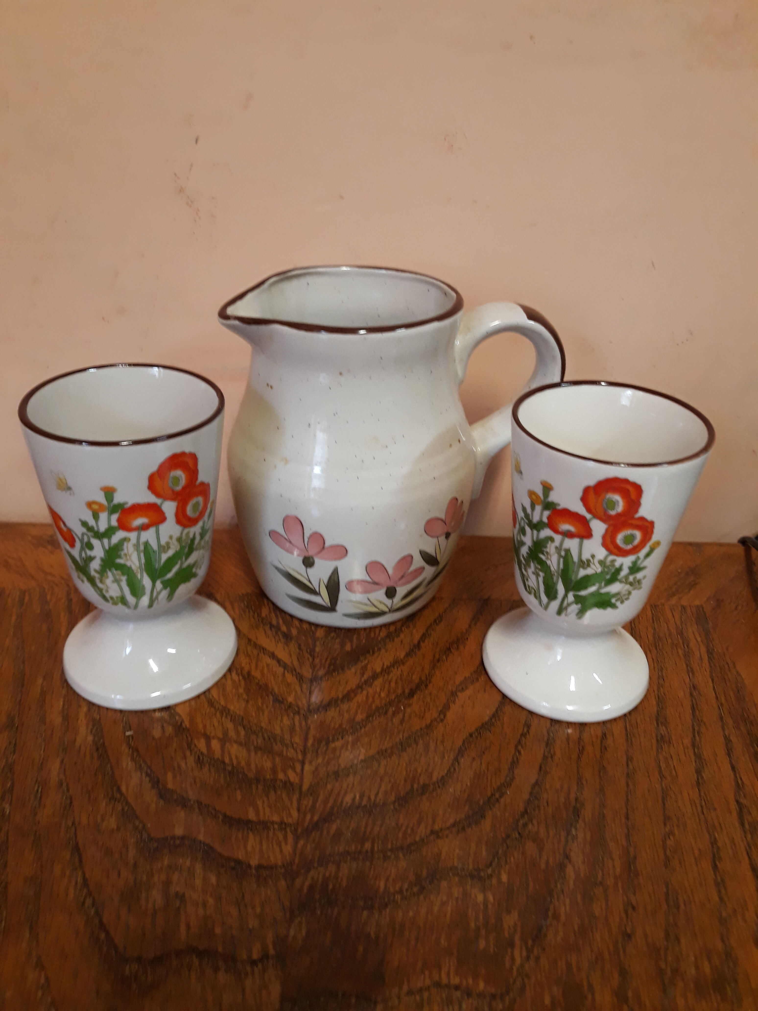 Ensemble à petit déjeuner champêtre en grès de Corée