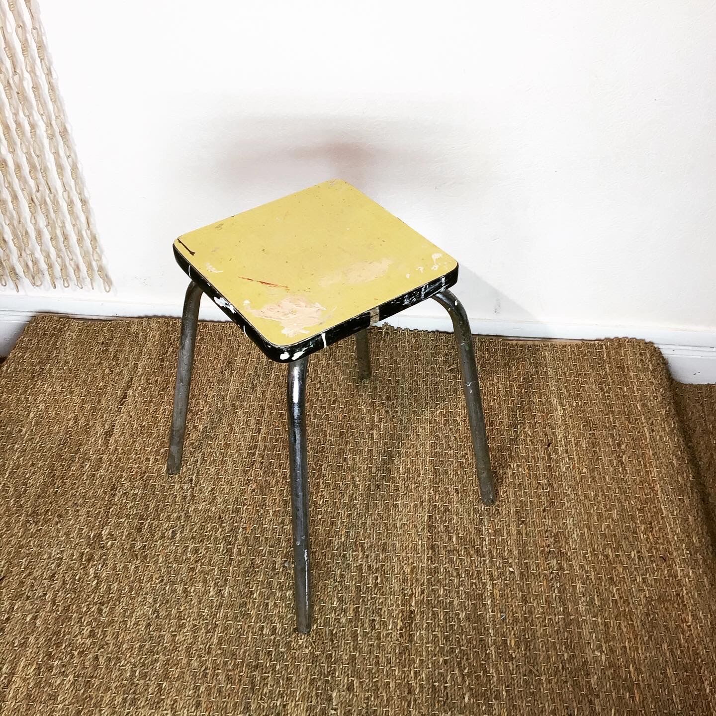 Yellow formica stool