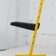 Adjustable seat chair. Circa 1980. Italy. Yellow lacquered steel.