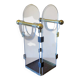 Umbrella stand in brass and clear lucite / plexiglass, 1960s