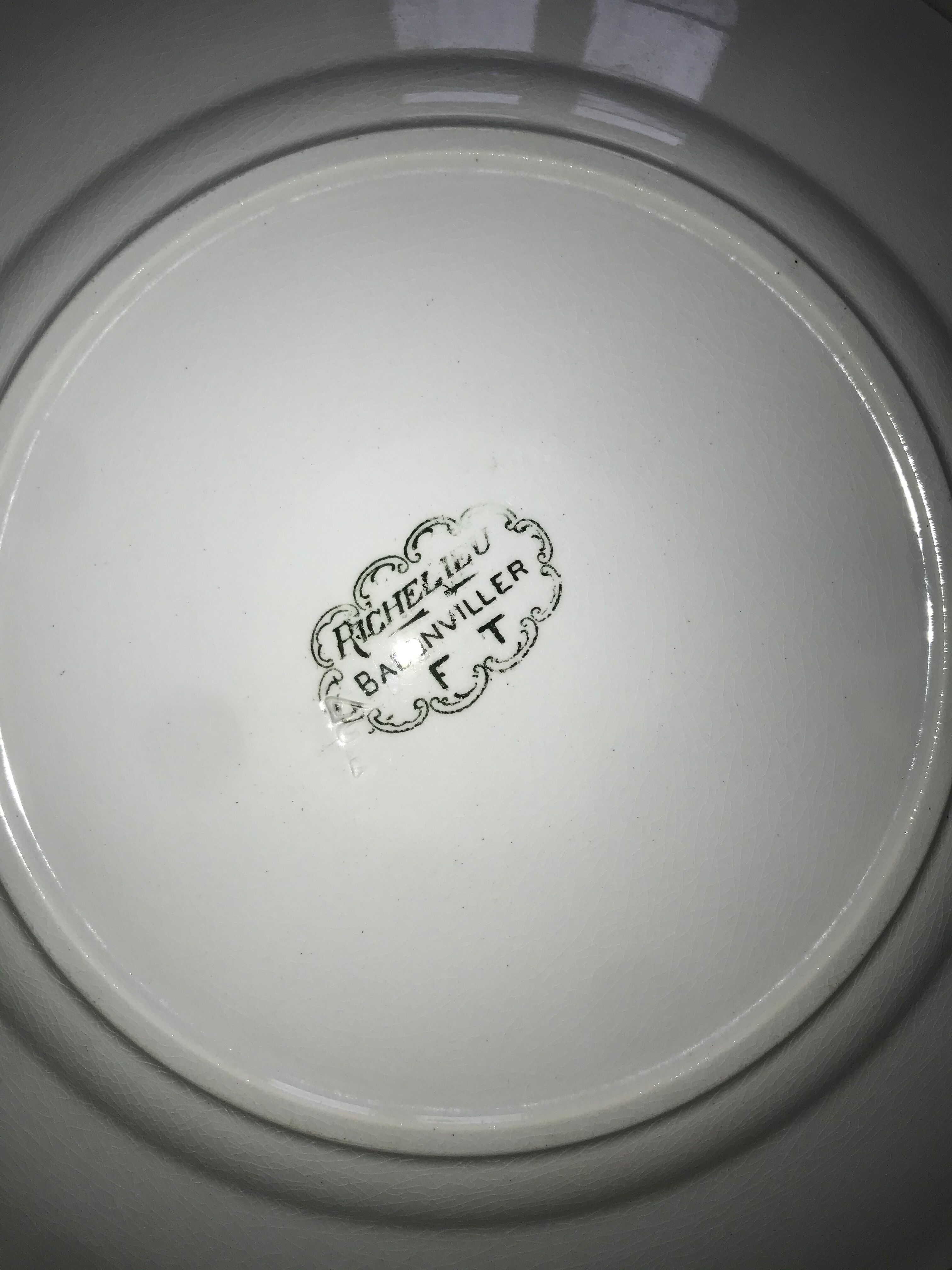 6 plates in Terre de Fer Badonviller Model Richelieu