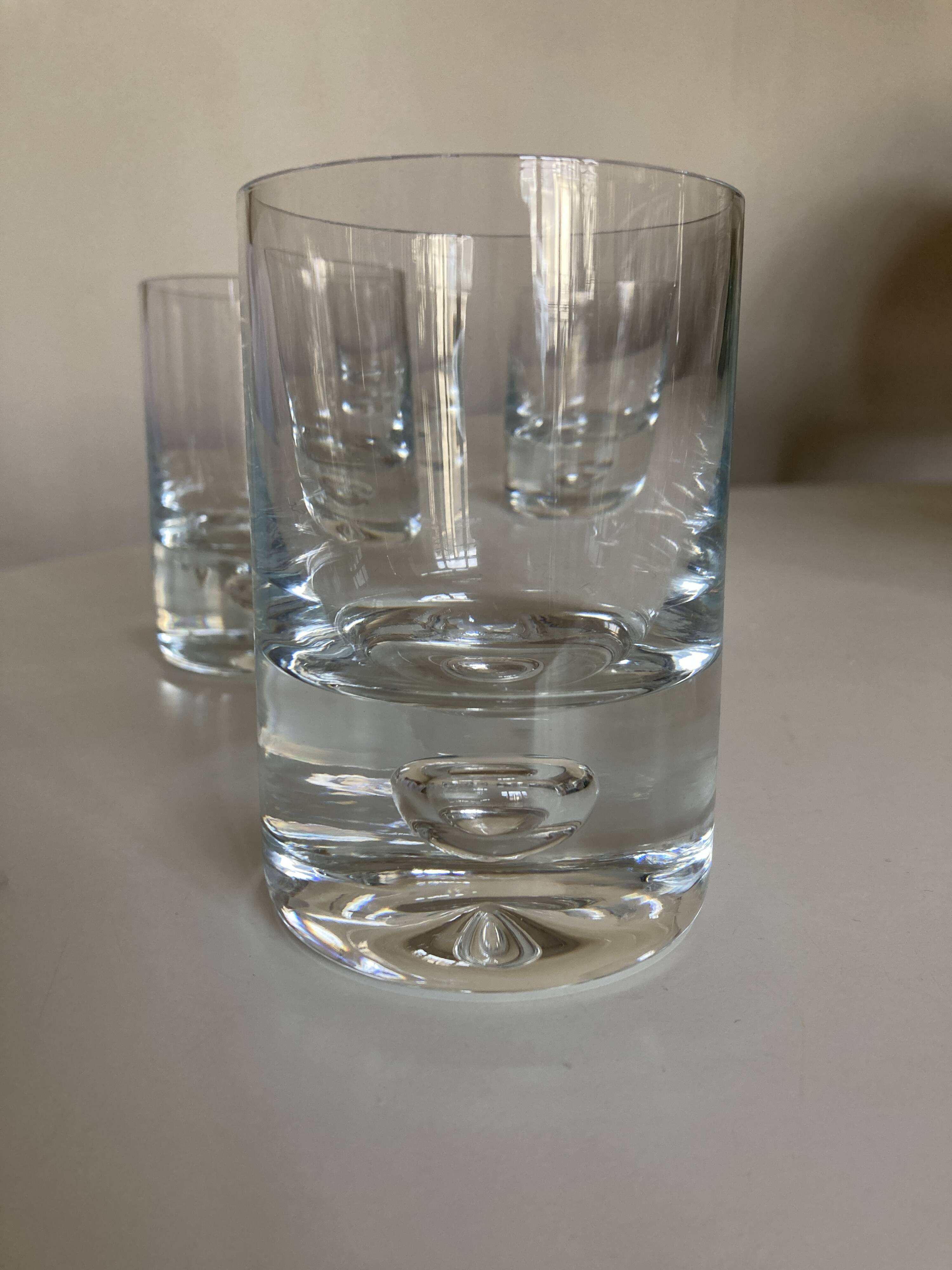 Set of 4 XL glasses Scandinavian bubble whiskey tumblers 500g in ringing crystal