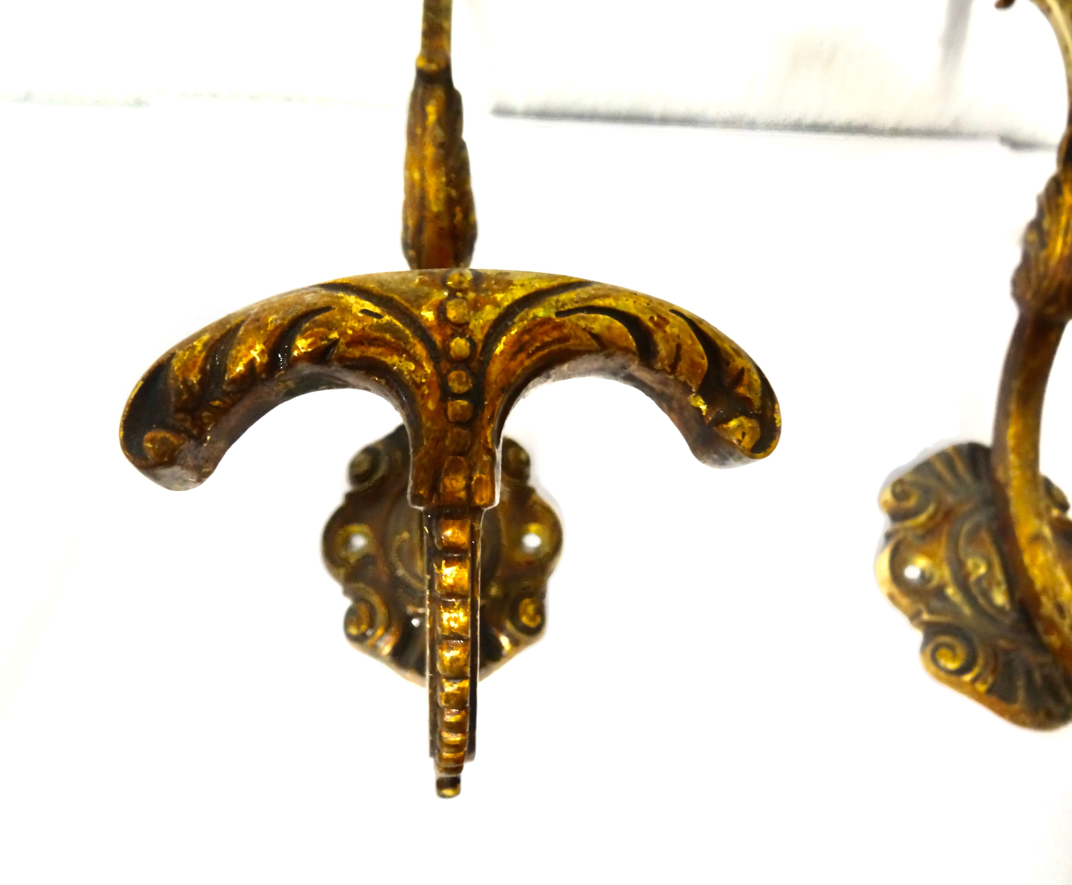 Bronze coat hanger pair