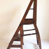 Old wooden chair stepladder