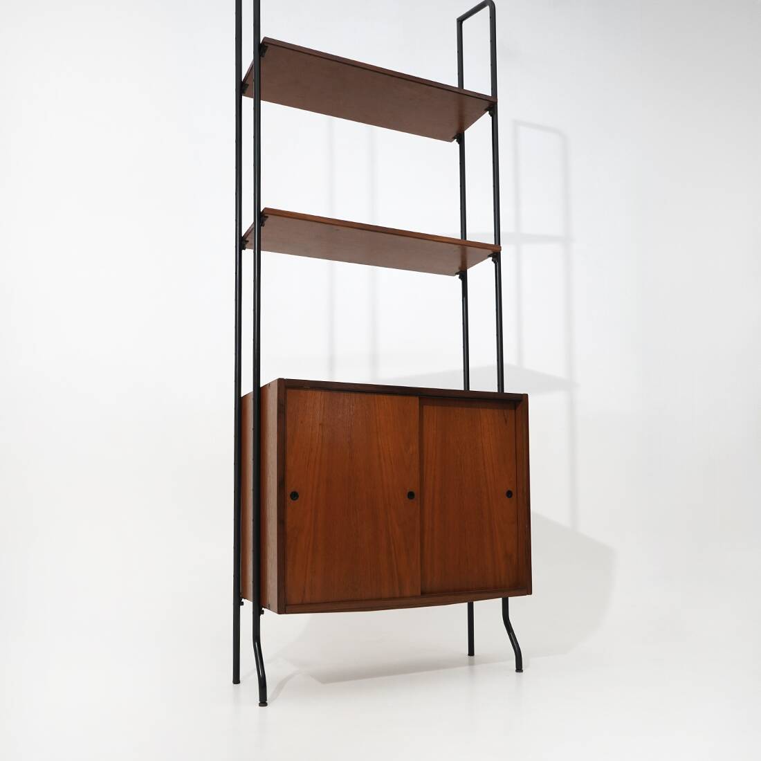 Modular bookcase with metal uprights by Amma Torino, 1960s