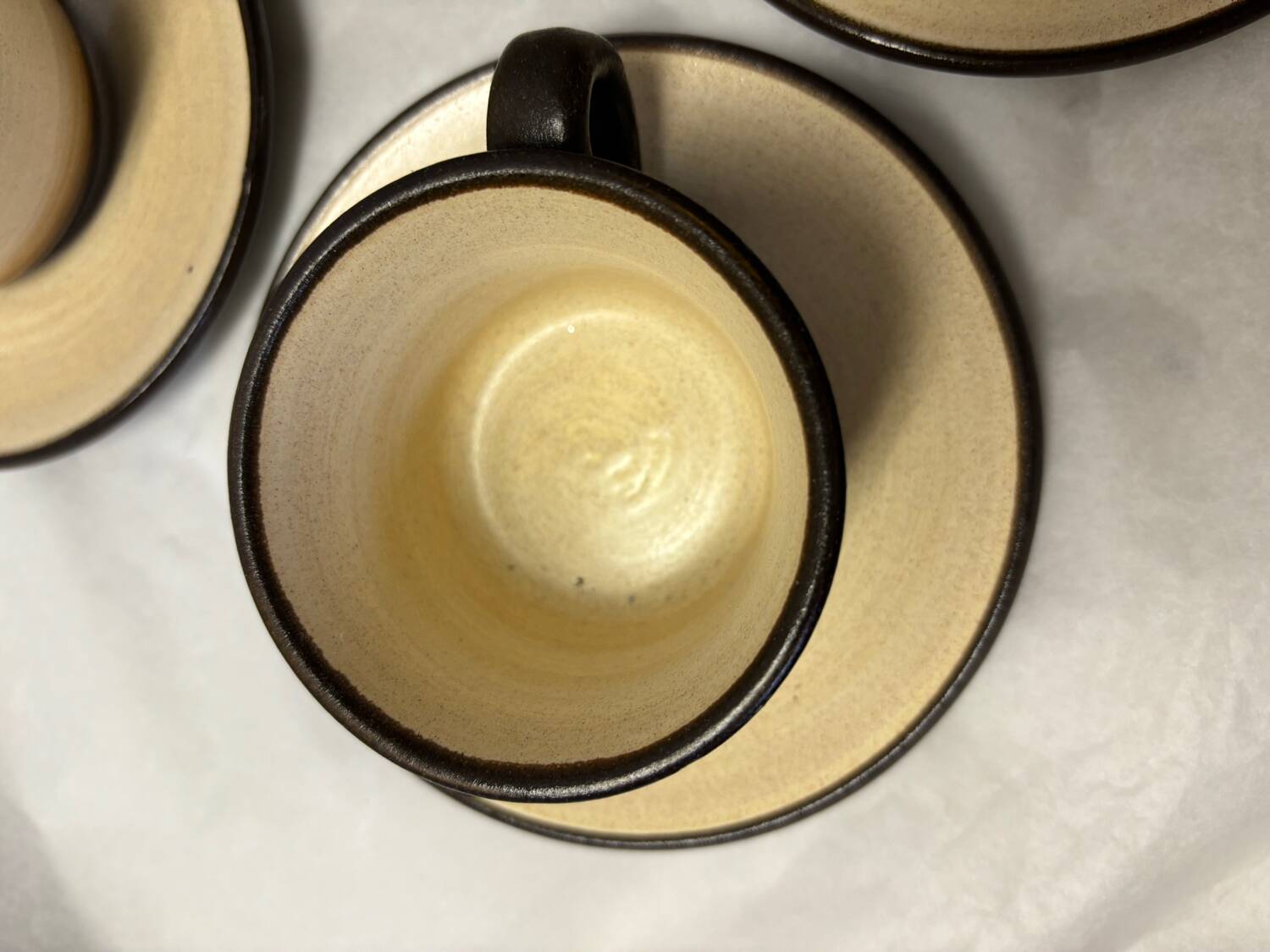 Set of 6 vintage stoneware mugs