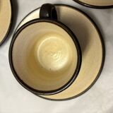 Ensemble de 6 tasses en grès vintage