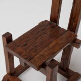 Pair of rustic Wabi Sabi Chairs, 1950s