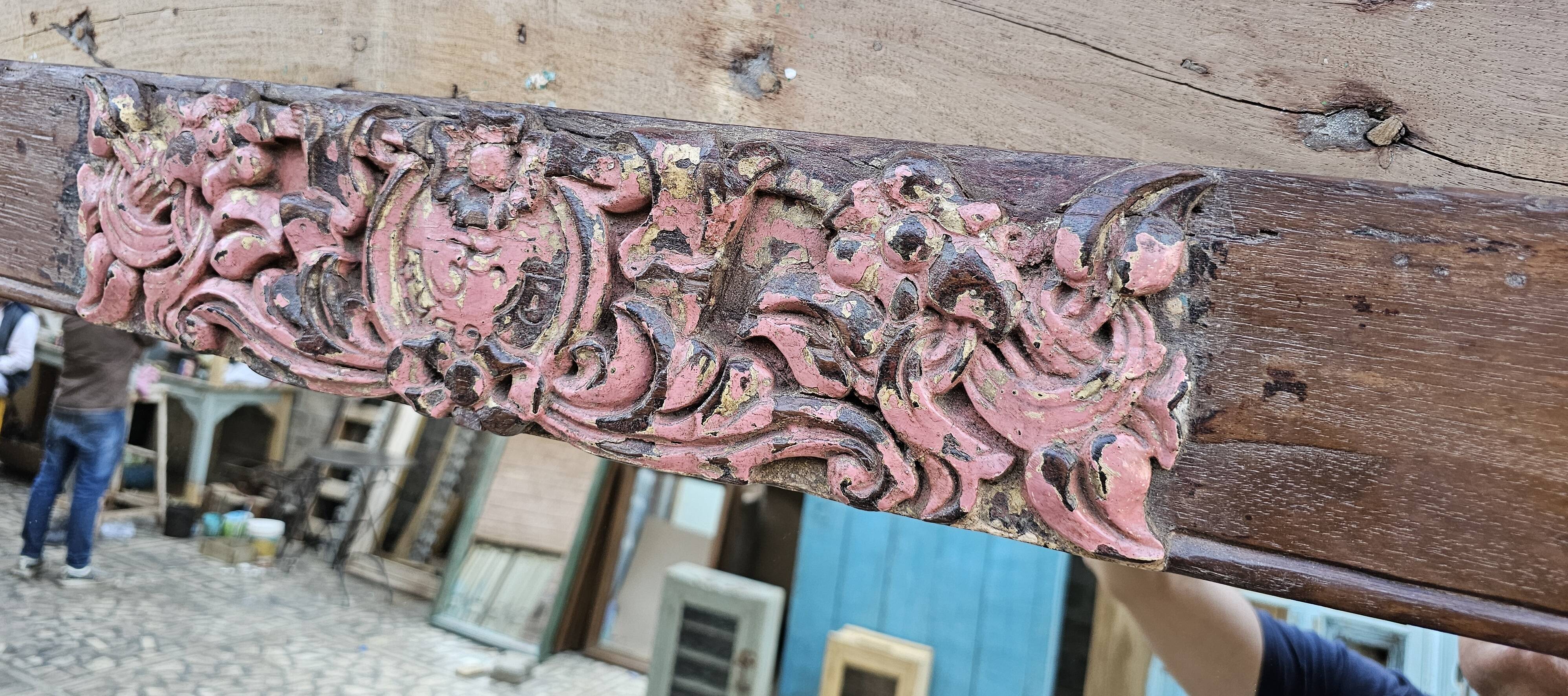 Burmese teak mirror