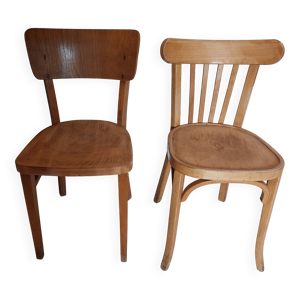 2 chaises bistrot, marque - thonet