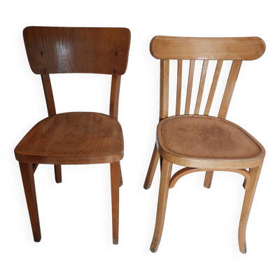 2 chaises bistrot, marque Thonet