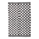 4x7 Checkered Handmade Wool Rug 137x214Cm SK 241436