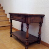 Table console en noyer
