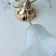 Ceiling lamp art deco flowers three fires