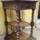 Renaissance style display table in solid oak