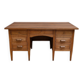 Solid oak pedestal desk, Régy establishments – 1940