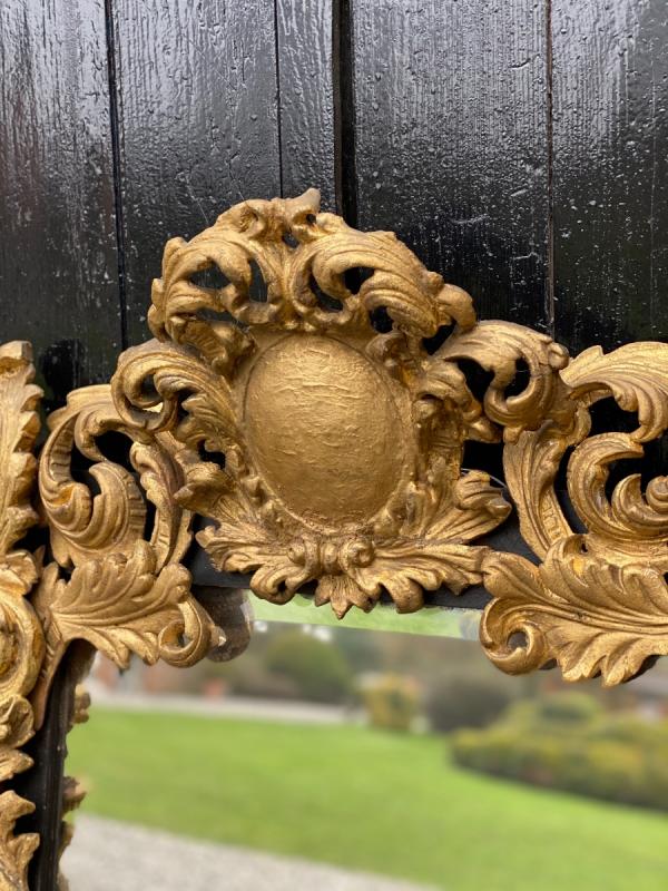 Frame In Carved Wood And Golden Early 18th Century On A Mirror Circa 1900 92x137cm