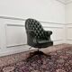 Classic English Chesterfield Director Chair Green