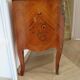 Louis XV commode - 2 drawers - floral marquetry - bronze ornament - 1950
