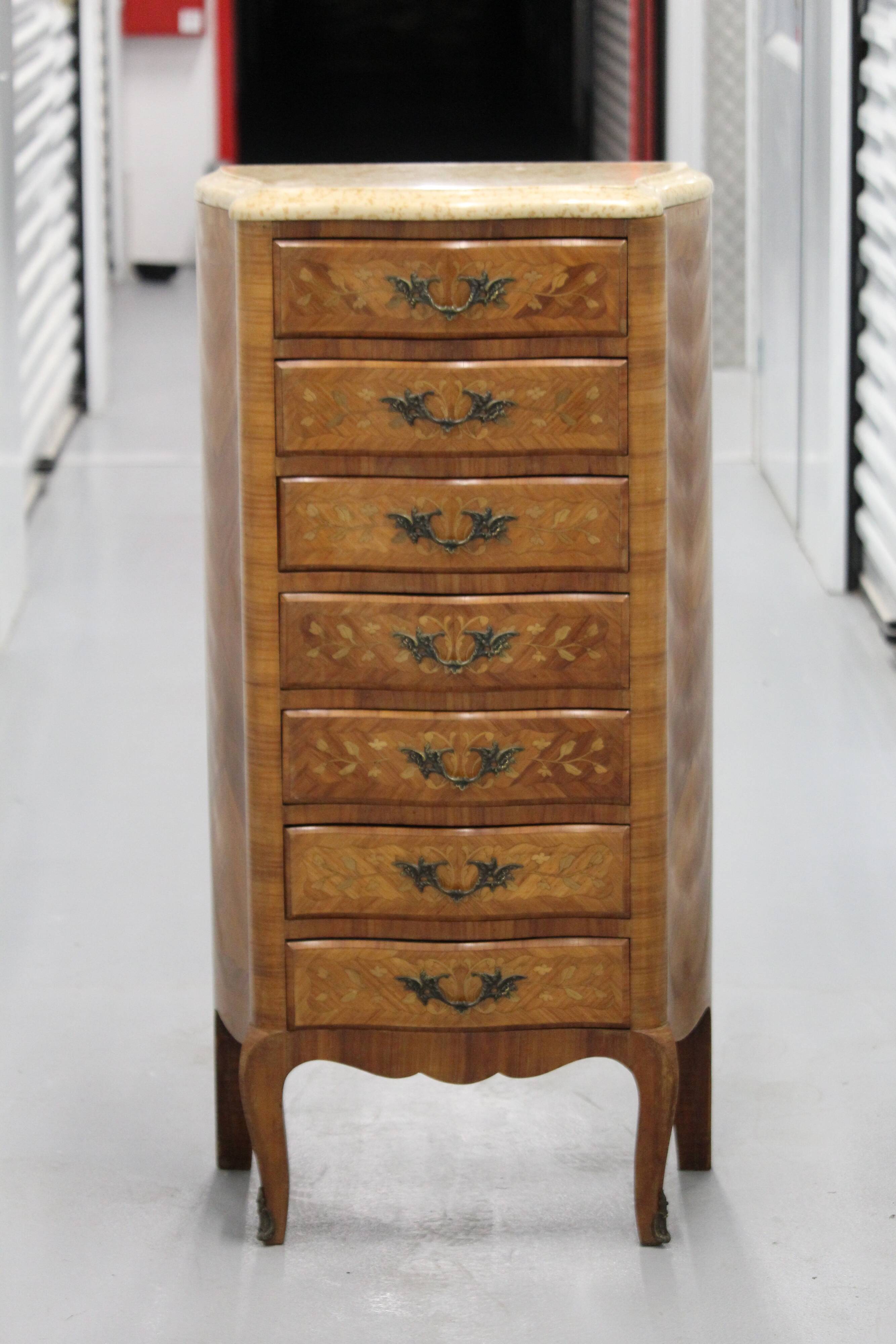 Commode à tiroirs Bois marbre