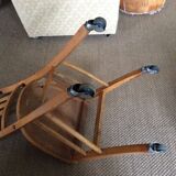 Wooden chair with wheels