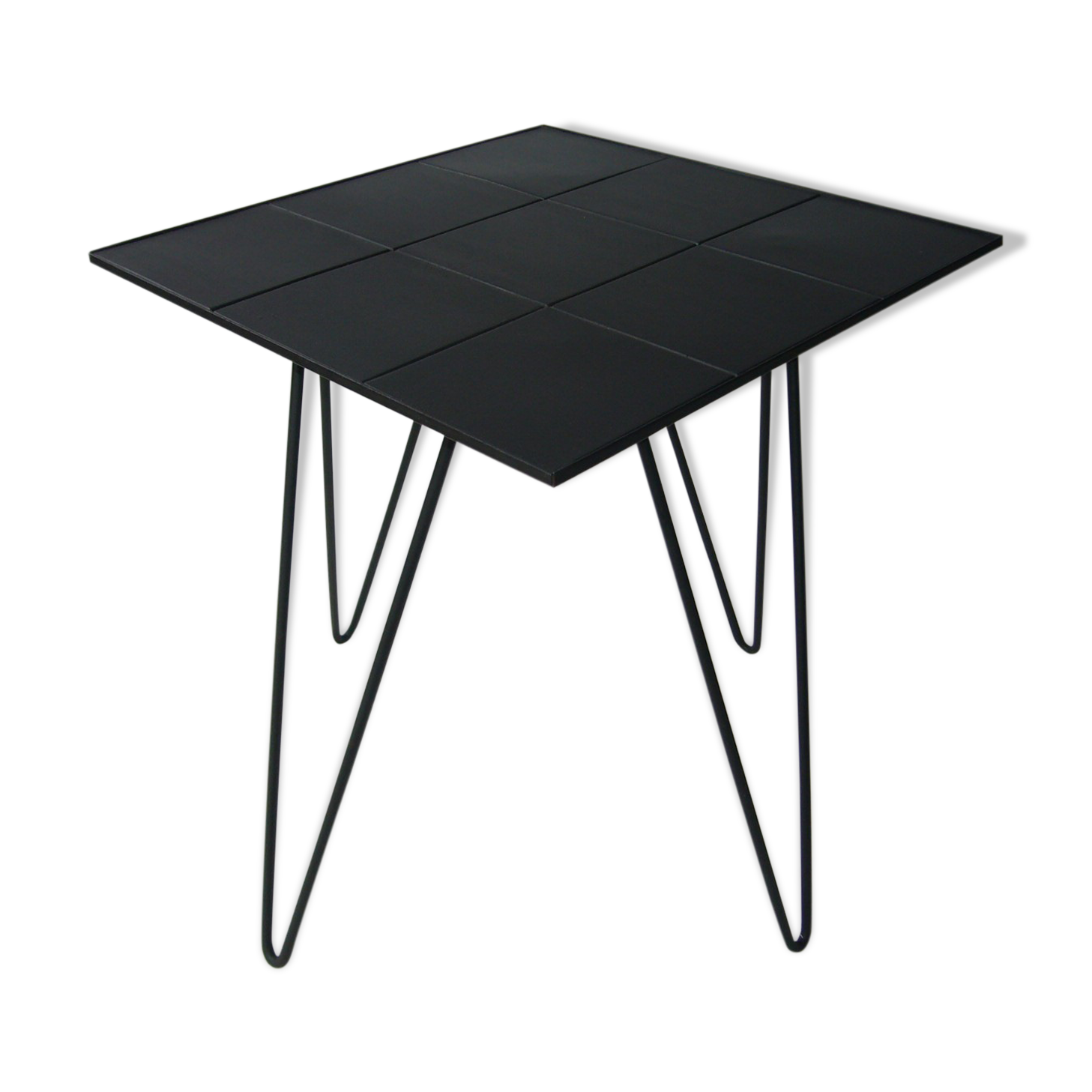 Black metal vintage side table