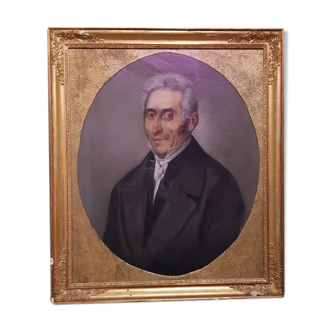 Portrait français d’un homme, signé et daté de la fin du XIXe siècle