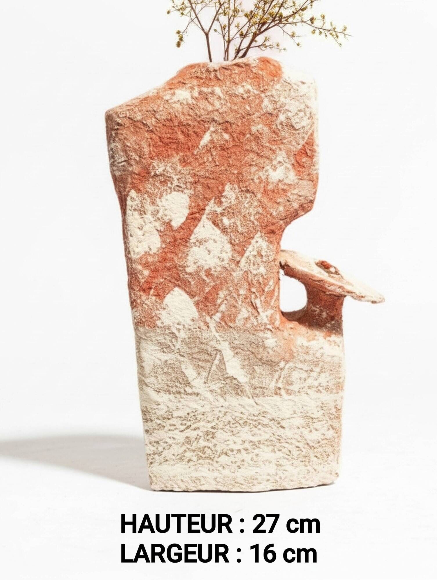 Sculptural vase mineral spirit Boho - Wabi-Sabi