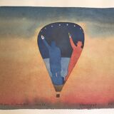 Poster Jean-Michel FOLON Project for the balloon Liberté, 1989