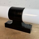 Industrial Brown Bakelite Wall Light with Milk Glass, 1960s