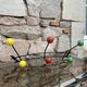 Metal coat rack with 6 wooden balls, 1950s-1960s