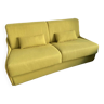 2-seater green fabric convertible sofa