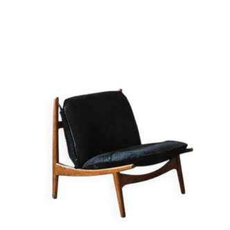 Armchair Joseph-André Motte 790 Steiner France 1960 - Black Stallion