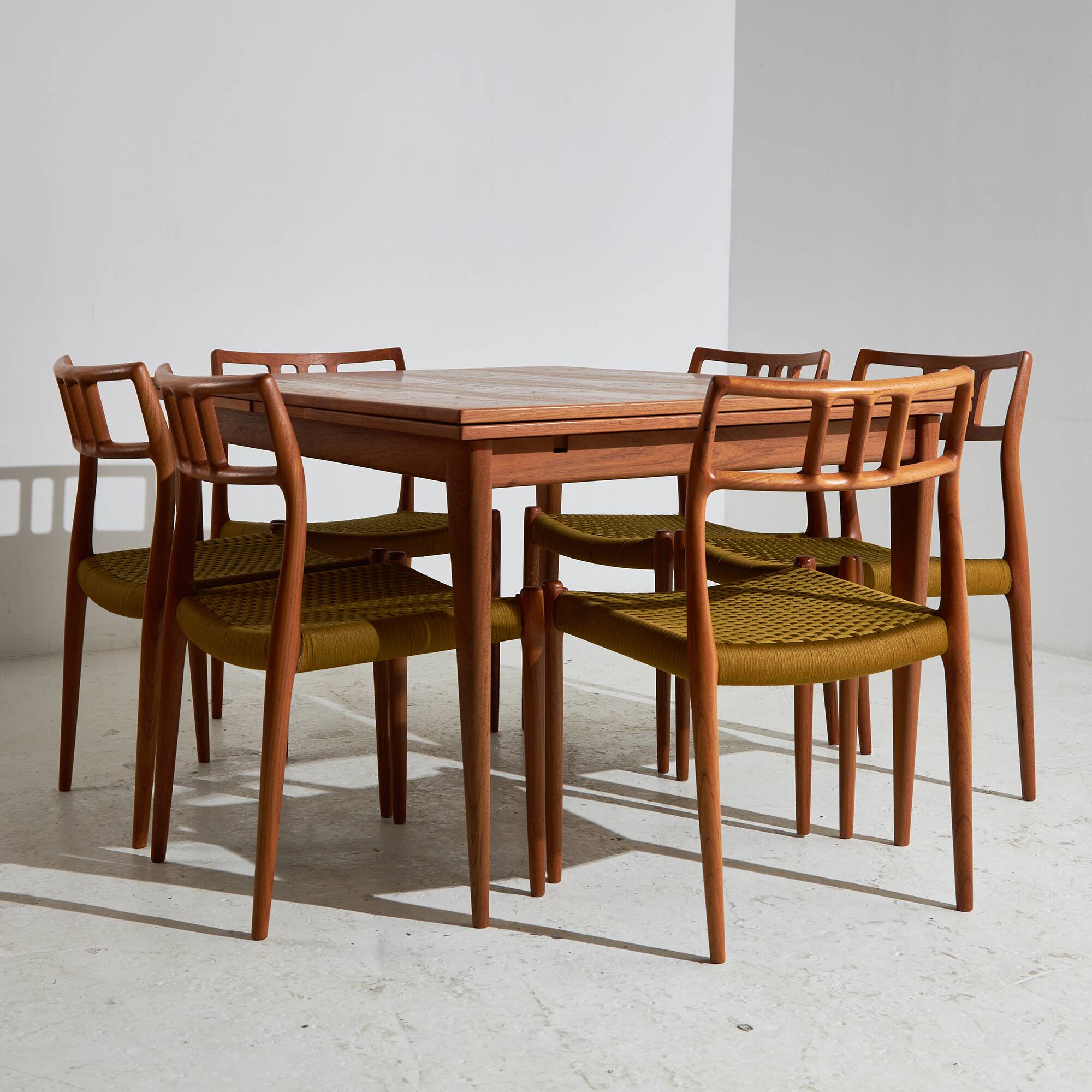Teak Dining Set by Niels O. Møller for J.L. Møbelfabrik, set of 7, 1960s (MK10285)