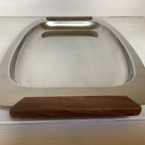Denmark Scandinavian metal and teak dish