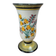 Antique Henriot Quimper vase with Breton floral decoration.
