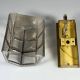 60s 70s Wall Lamp Wall Sconce Glashütte Limburg Germany Glass & Metal