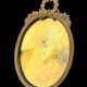 old photo frame, to stand, brass medallion, Louis XVI style, classic chic