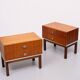 Pair of Meurop teak bedside tables 1960 Belgium