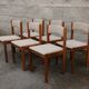 Six Scandinavian beech chairs, 1970s.