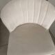 Lot de 2 chaises de bar velours blanc/crème