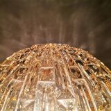 Large wooden table lamp with Glass lampshade