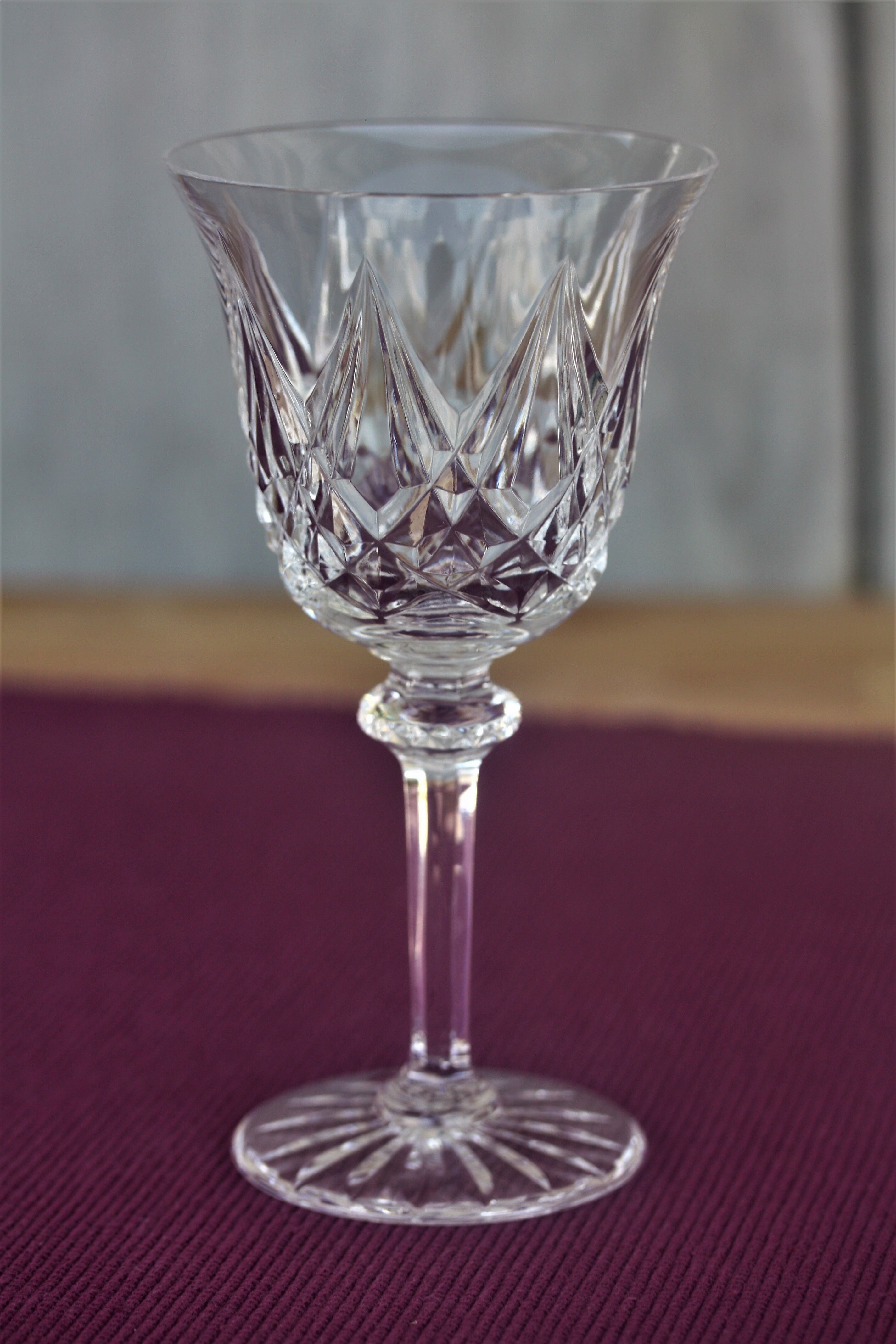 Série de 6 verres à eau en cristal de Saint Louis modèle Sammy
