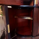 Buffet bar in solid walnut and marble