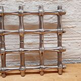 Bamboo silver metal trivety