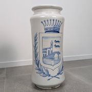 Antique Talavera Ceramic Umbrella and Walking Stick Stand with Bilbao Coat