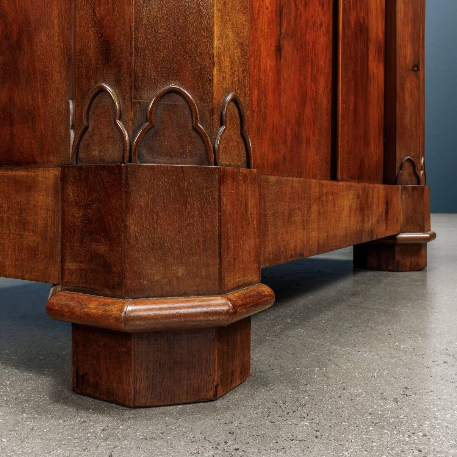 Ancient Piedmontese cabinet in wood, Italy, 19th century
